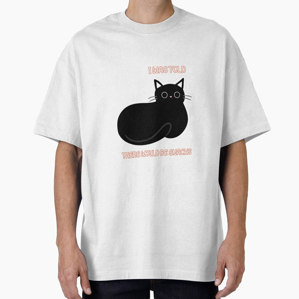 I Was Told There Would Be Snacks Funny Black Cat Loaf by Joshbrowny