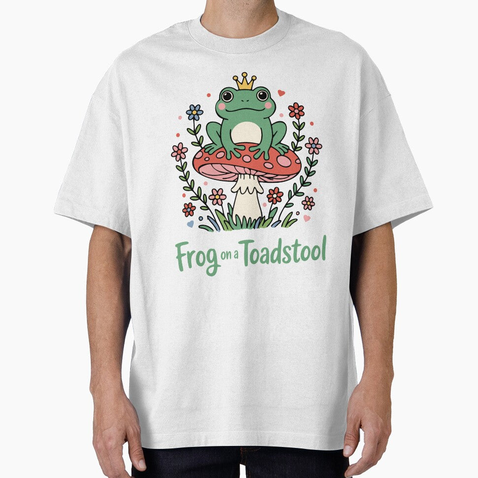 Frog King On A Toadstool Mushroom by Traveldrawings