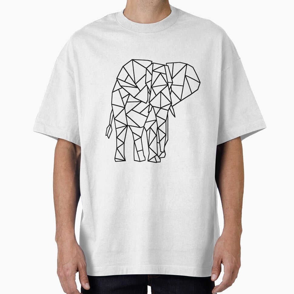 Geometric Minimalist Elephant Design by Zeemow