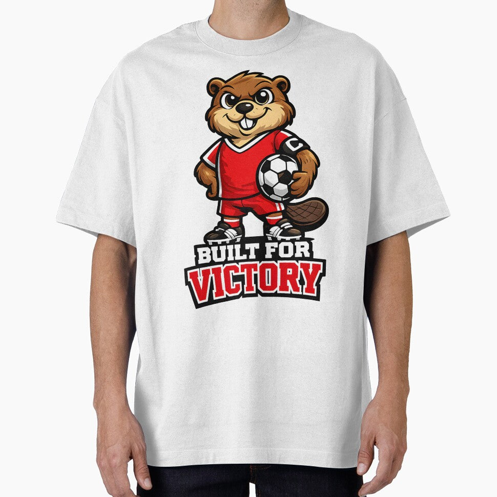 Canada Beaver Soccer Mascot – Built for Victory Patriotic Football Fan T-Shirt & Sticker by  Artistry in Motion by MADsrecreation