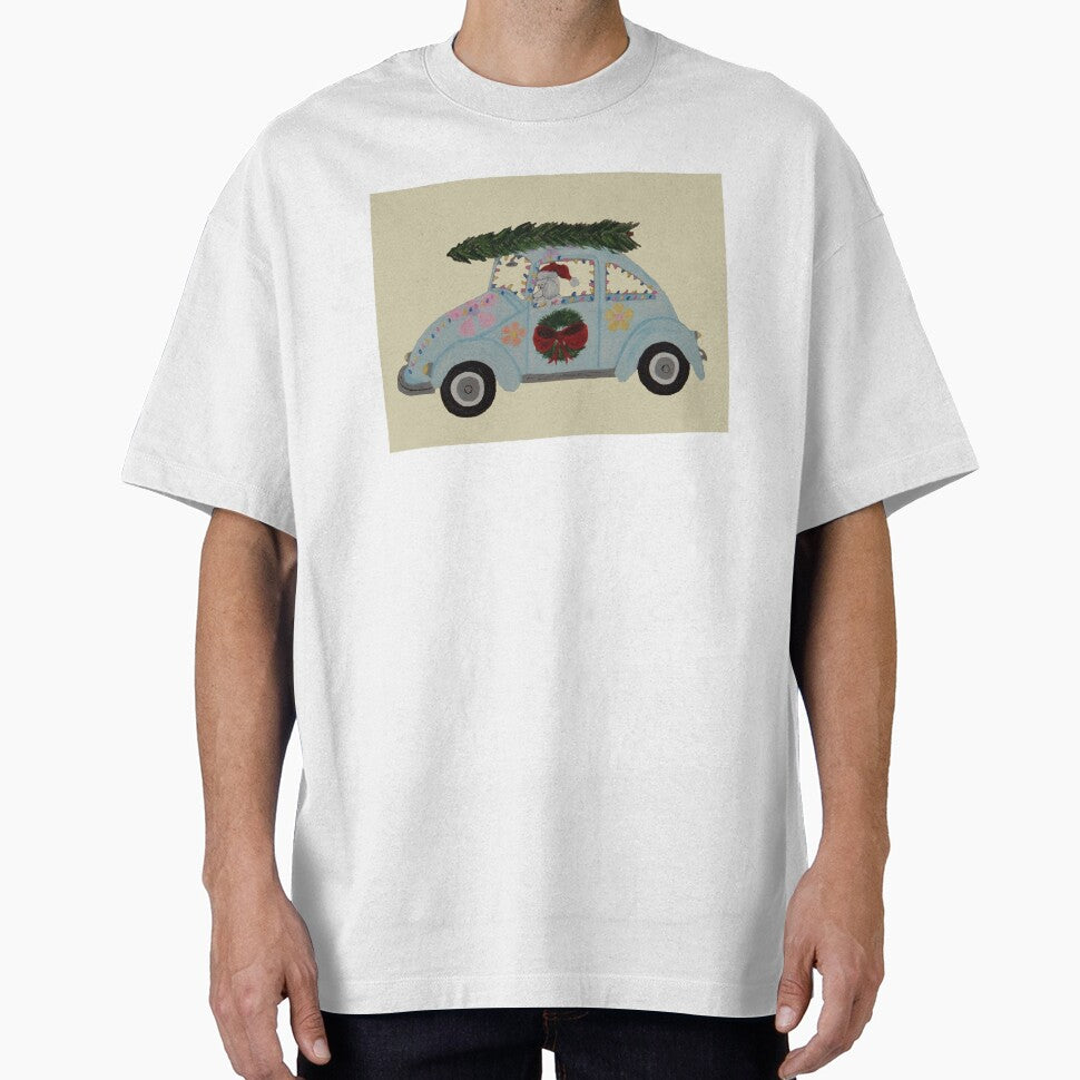 Poodle in Hippie Christmas Car by Squirreldumplings