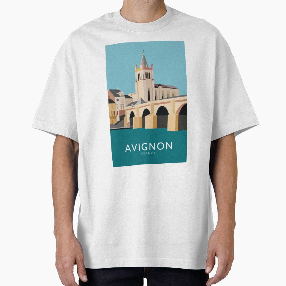 Bright Travel Poster of Avignon, France by CARRAANN