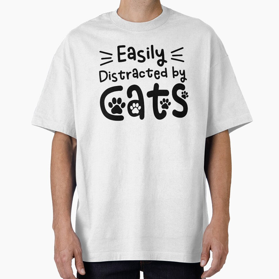 Easily Distracted by Cats Cat Lover Pet Parent Kitty Lover by gunaone-design