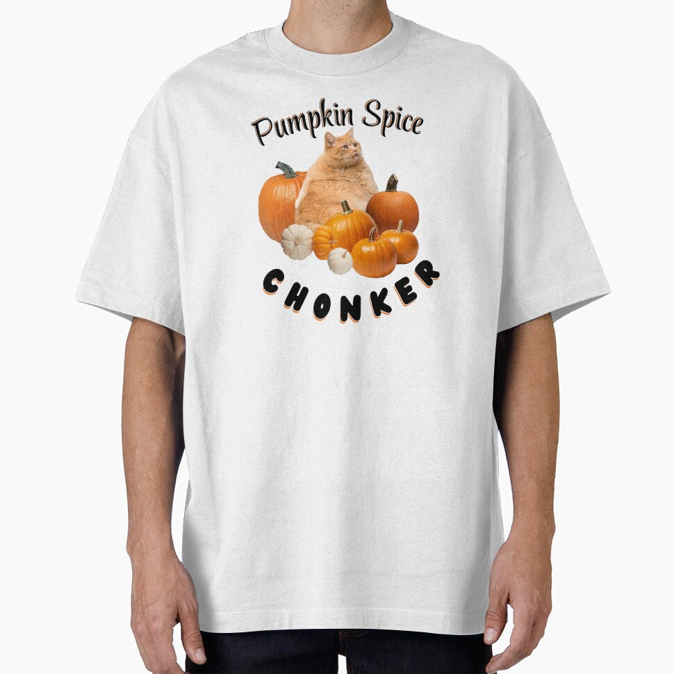 Pumpkin Spice Chonker Cat Halloween Meme Fall Fun | Dark Ink Version by SunandShade