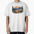 RV Camping by the Lake Sunset Wilderness Art by FutureGarb