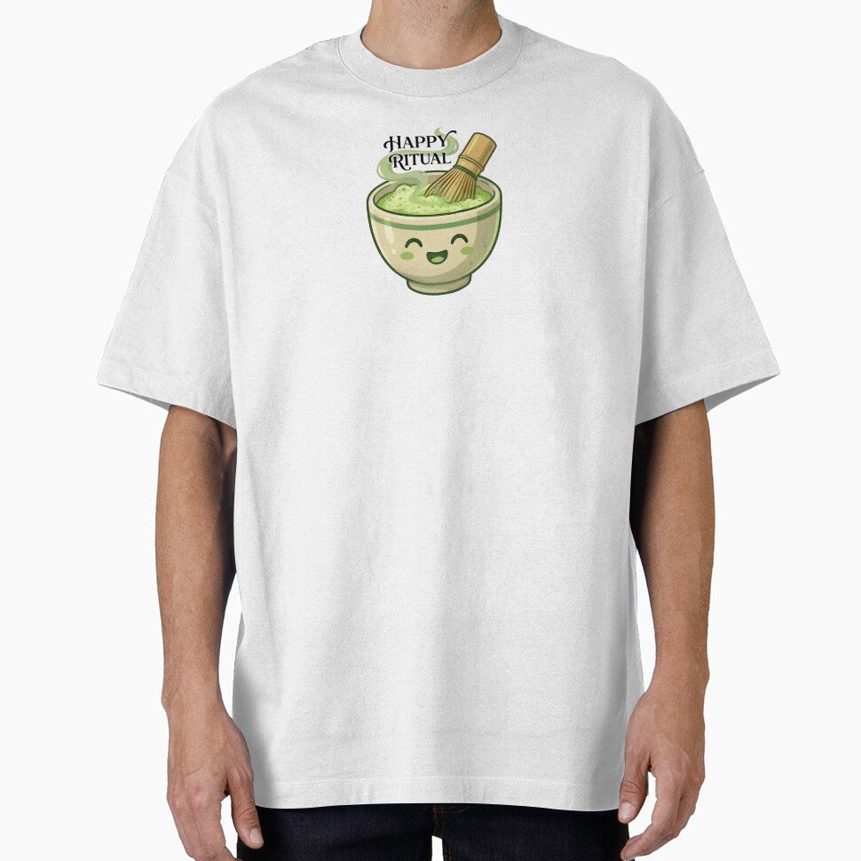 Happy MATCHA Ritual Cute Japanese Green Tea Bowl by SarashiArt