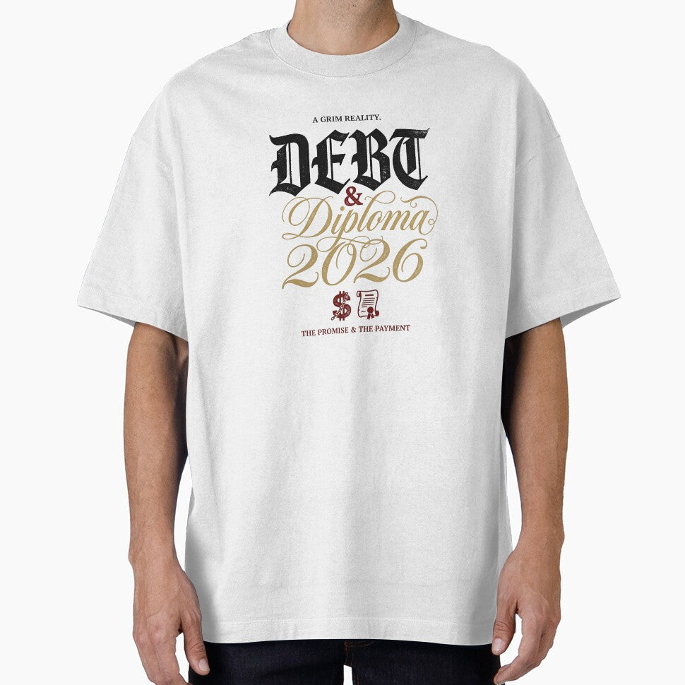 Debt and Diploma Class of 2026 Dark Humor College Grad Tee by Osmose-Studio ⭐⭐⭐⭐⭐