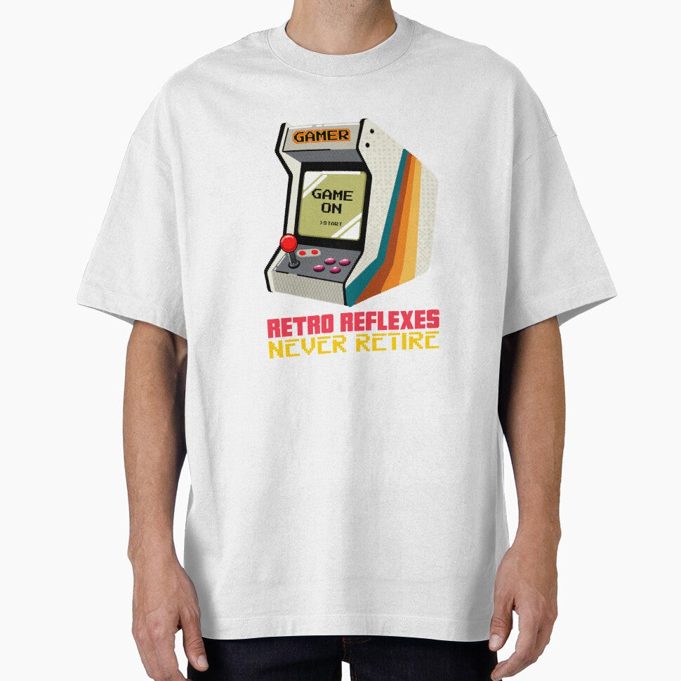 Retro Reflexes Never Retire retro gaming by SquatchPrintsCo