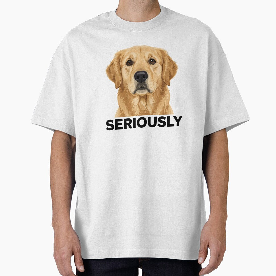 Seriously Golden Retriever Dog Owner Pet Lover by salmzouriart