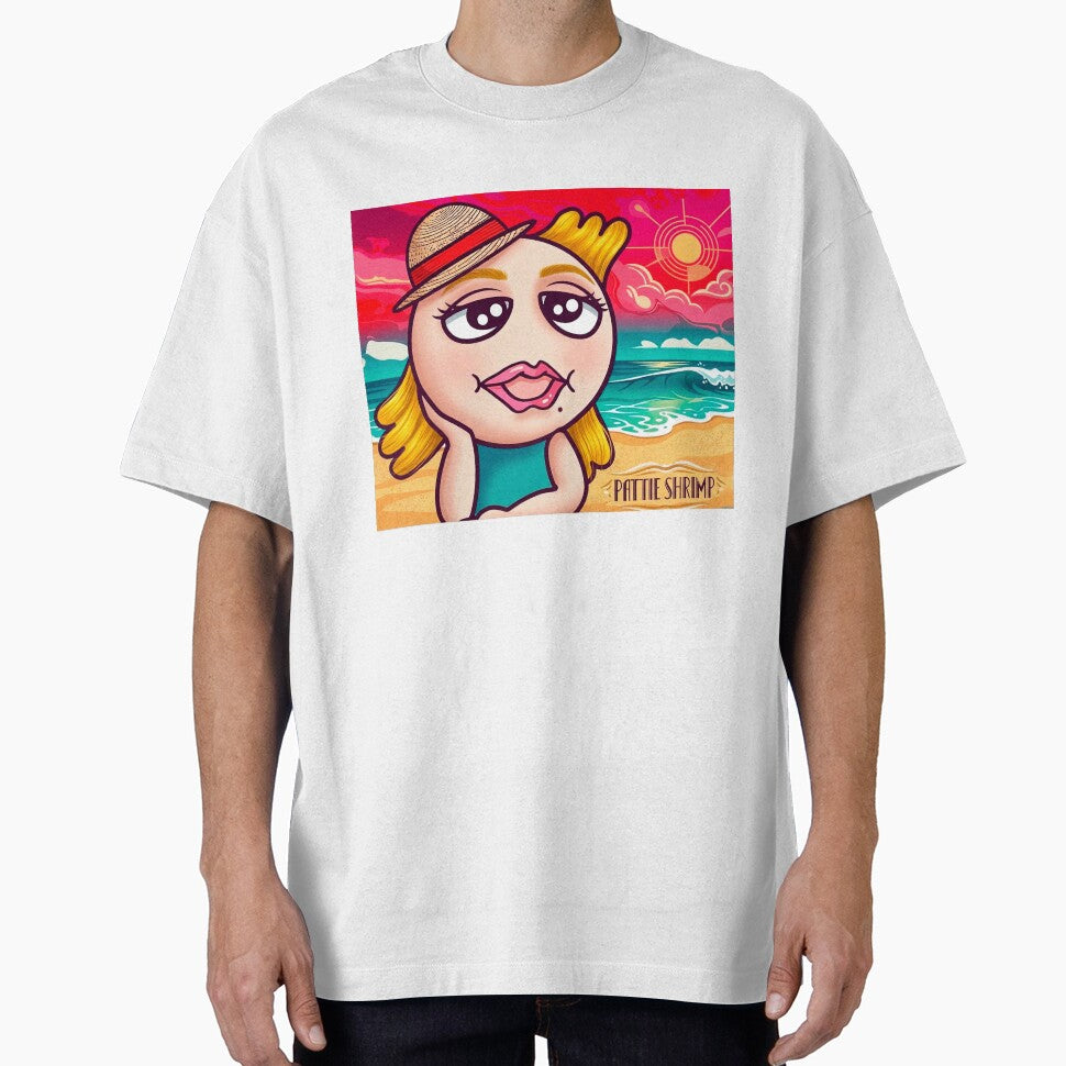 Pattie Shrimp Princess of the Shrimp Kingdom Summer Vibe Aesthetic Retro Beach Surreal Art by Japan Cyberpunk Universe & Surreal Characters