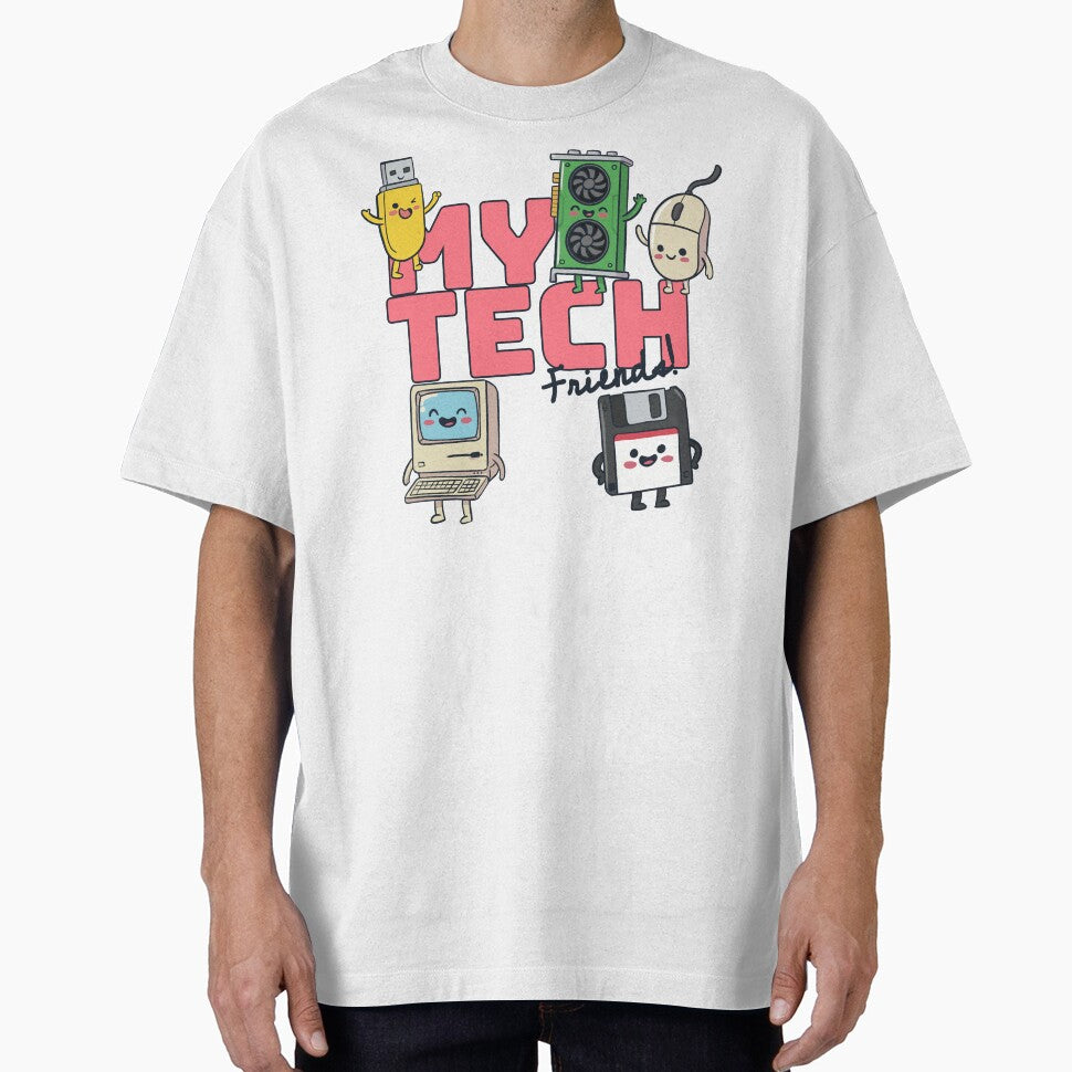 My Tech Friends–Cute Retro Technology Characters Funny Geek Design by EzekRenne