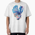 Cotton Candy Fish on blue by Amanda Adela Art