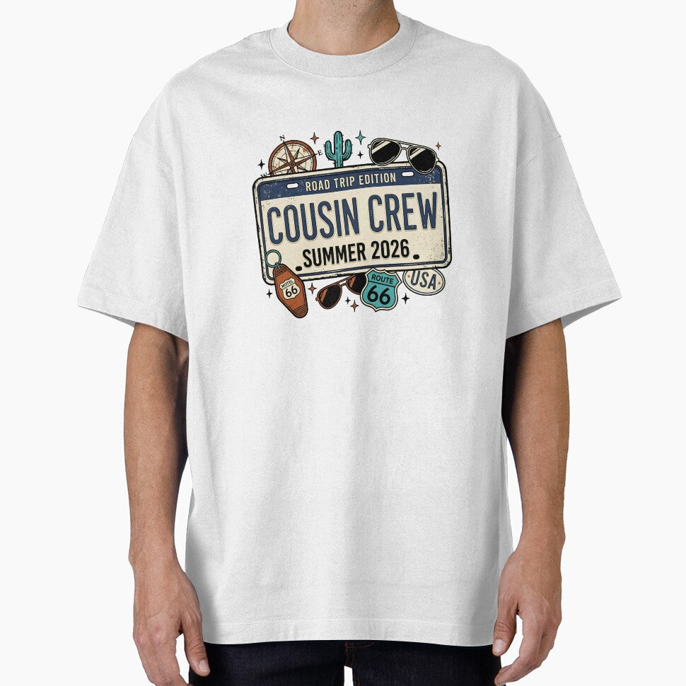 Cousin Crew Summer 2026 Family Vacation Matching Retro Beach Reunion Design by get55shirt