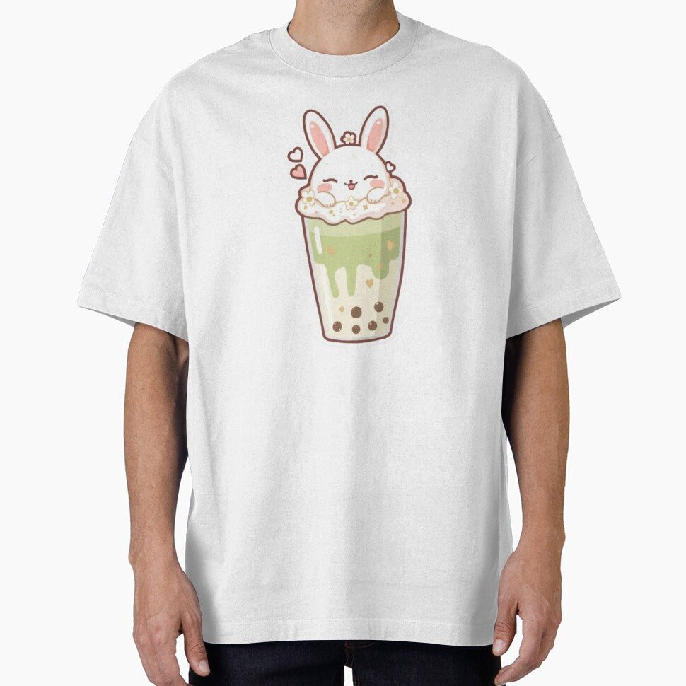 Adorable Bunny in Matcha Latte | Kawaii Café Sticker by Stylestickers55