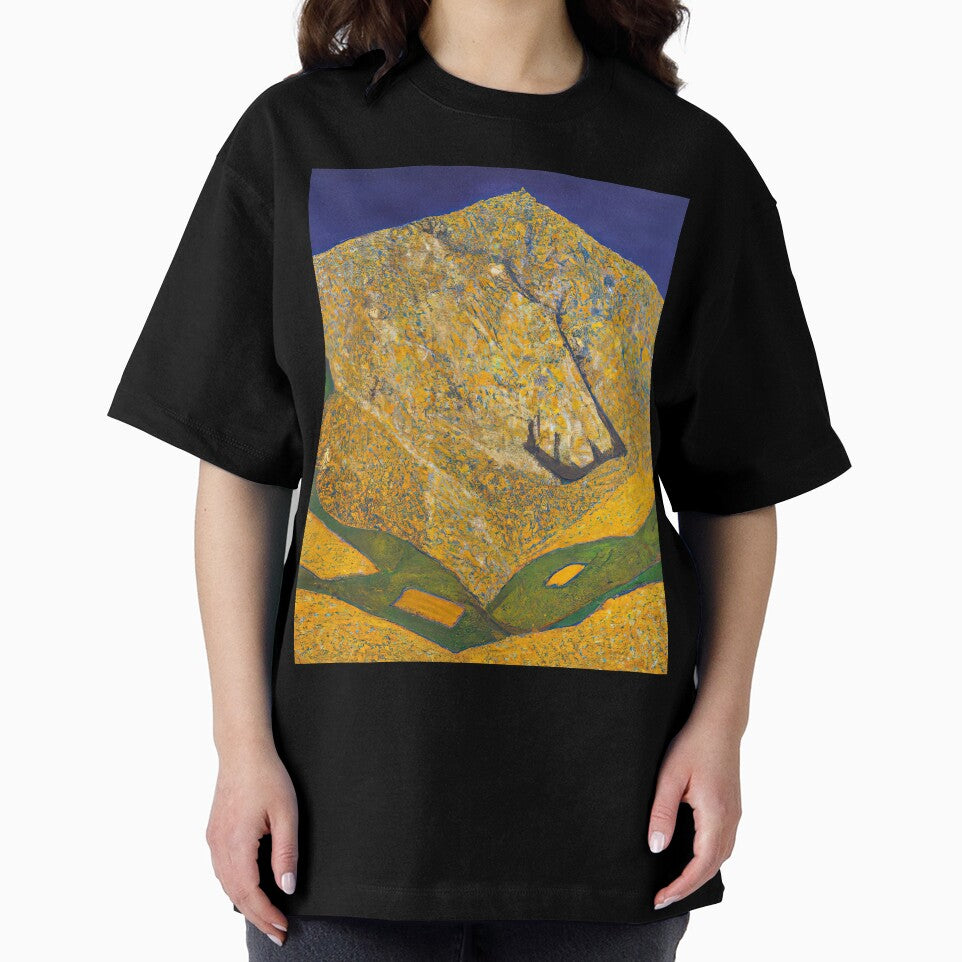Golden Yellow and Blue Mountain Peak by shiitakicats