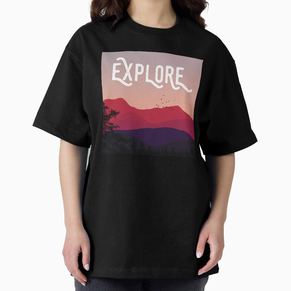 Explore sunset mountains by kickingdesigns