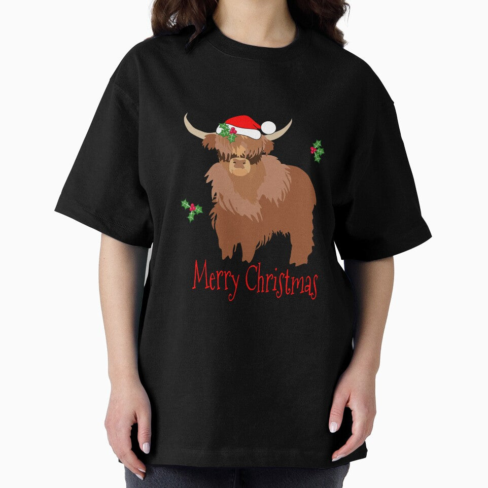 Merry Christmas from Fluffy Highland cow by orangerinka