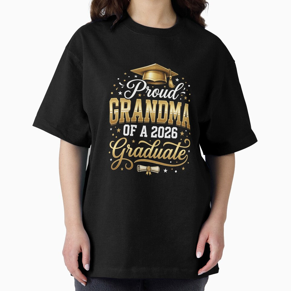 Proud Grandma Of A 2026 Graduate Gold Elegant Tee by SofenArt