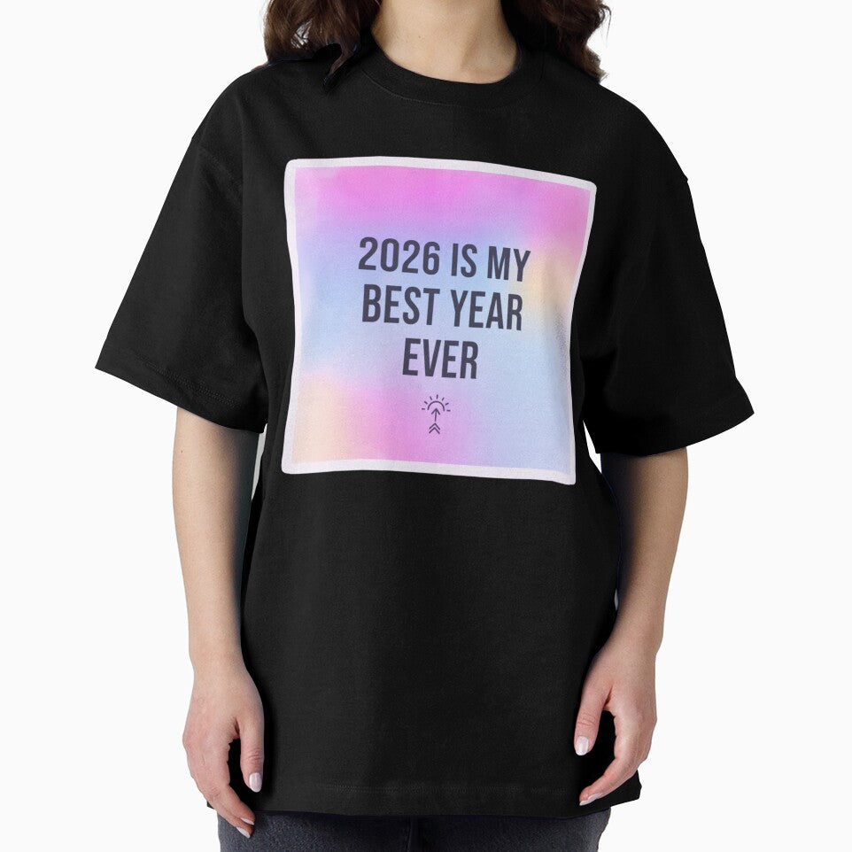 2026 Is My Best Year Ever Sticker - Aesthetic Manifestation & Positivity Quote by crazymessygirl