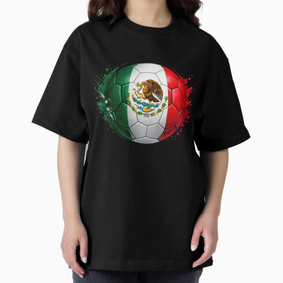 Mexican Flag Soccer Ball Design – Mexico Futbol Fan Graphic – World Cup 2026 Theme by RolMerch