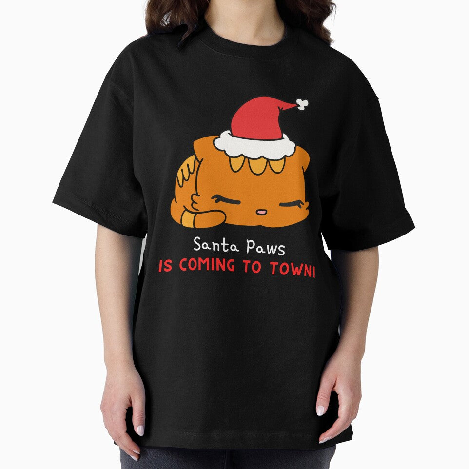 Santa paws is coming to town, Cat Lover's Christmas by Happy-PrintZ