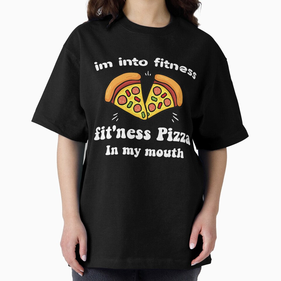 Im into fitness fit'ness pizza in my mouth Shirt, Funny Fitness T Shirt, pizza Tuesday, Food Shirt by Aminepop