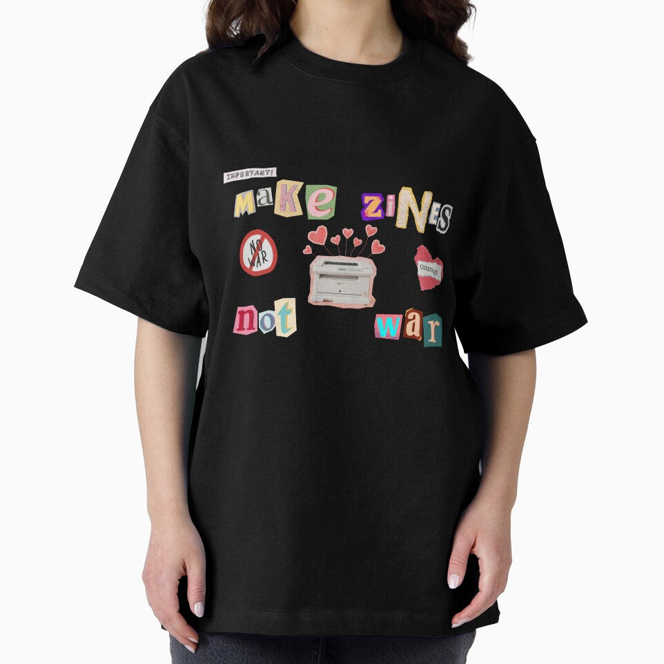 Make Zines Not War – DIY Zine Culture Punk Art Quote | Fun Activist Gift for Zine Makers, Writers & Indie Creatives by Straight-Up Snark