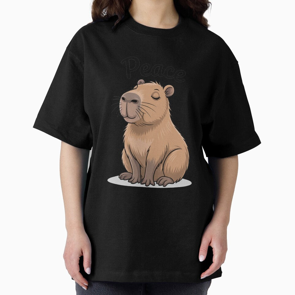 Chill Peace Capybara Cartoon Vibes by MonkiFlipp