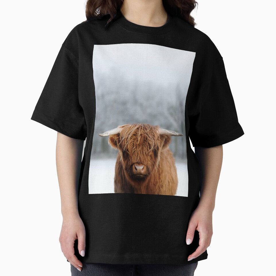 Scottish Highland Cow In Snow by Craft DartCO