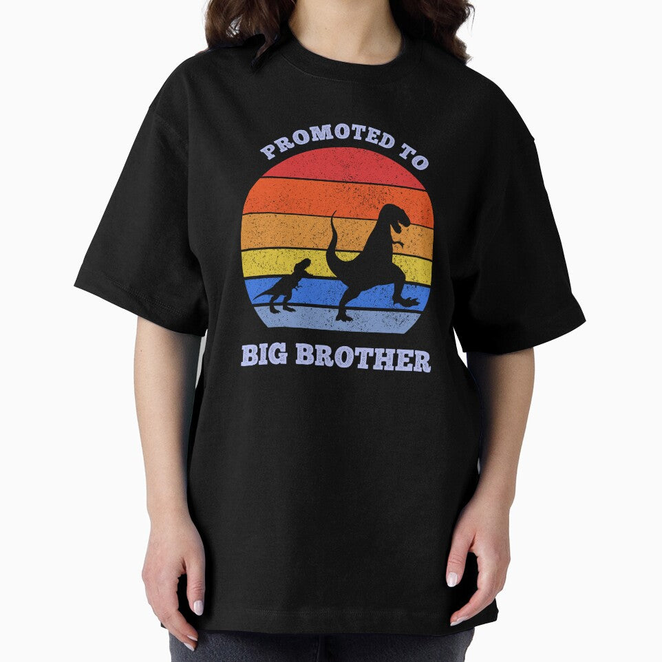 PROMOTED TO BIG BROTHER - T REX RETRO SUNSET DINOSAURS by Danicus666