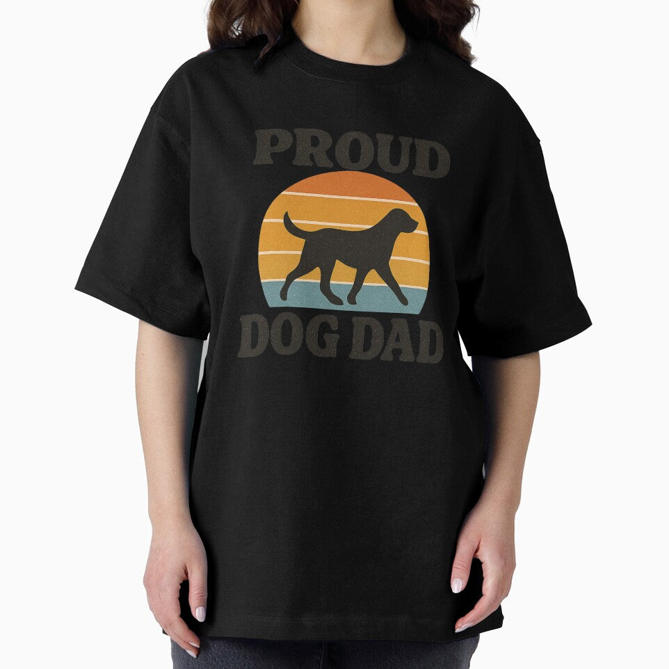 Proud Dog Dad Vintage Sunset Dog Lover Design by OwnYourMood
