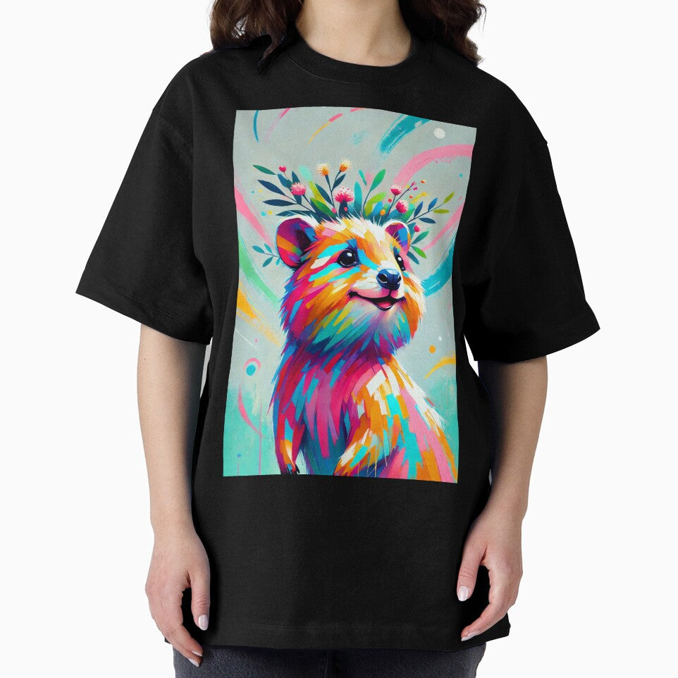 Colorful Quokka with Floral Crown by ChrisButler
