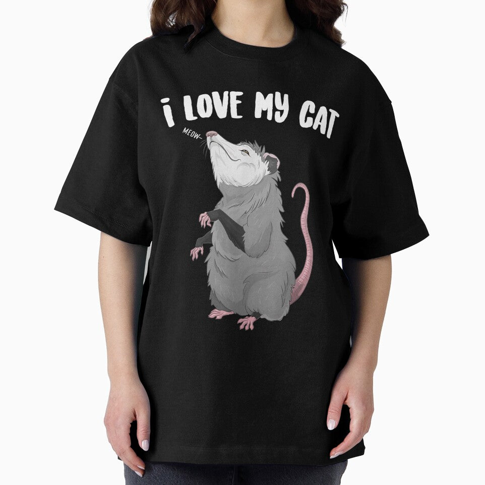 I Love My Cat Funny Trash Animal Possum by JanelAmico