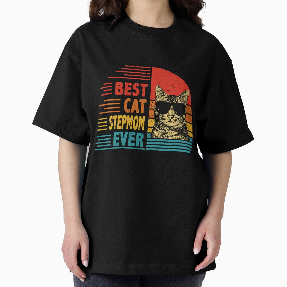 Vintage Retro Best Cat Stepmom Ever Funny Cat Lover Mother's Day Gift by EdwinaEmmanoiCo