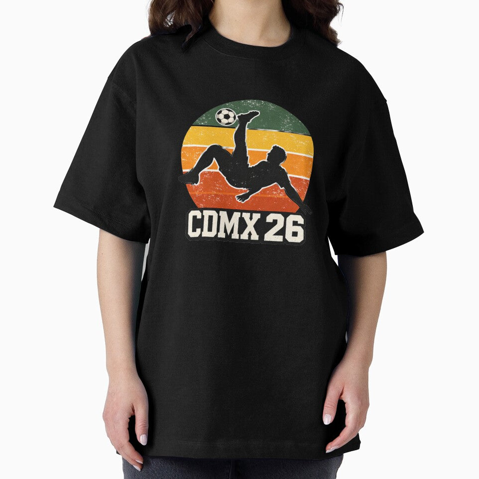 CDMX '26 Retro Soccer Silhouette - Vintage Mexico City Football Fan Art by Final Whistle Art
