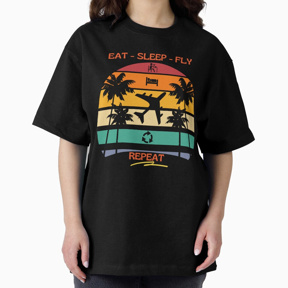 EAT SLEEP FLY REPEAT  for pilots, flight attendant and aviation geeks by AviationArtists
