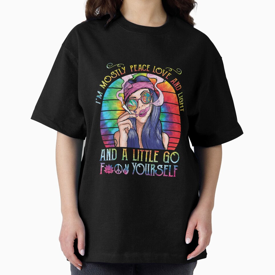 Hippie Girl Peace and Love by JamesGillitzer