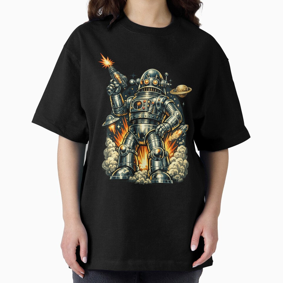 Atomic Patrol Bot – Retro 1950s Sci-Fi Robot Vintage Space Design by Kevin Shearer