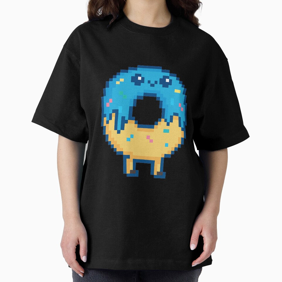 Pixel Blue Donut by Random 00