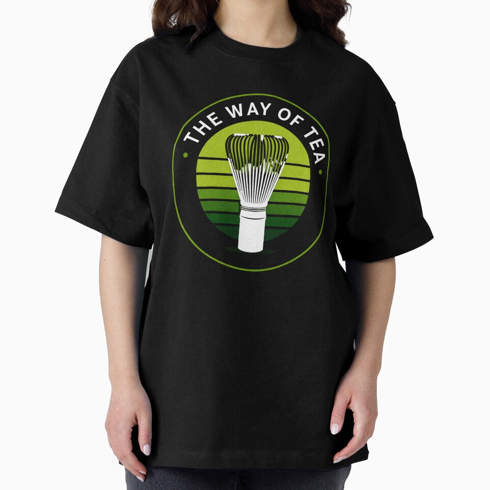 The Way of Tea - Japanese Matcha Whisk Retro Badge Design by BrewmarkStudio