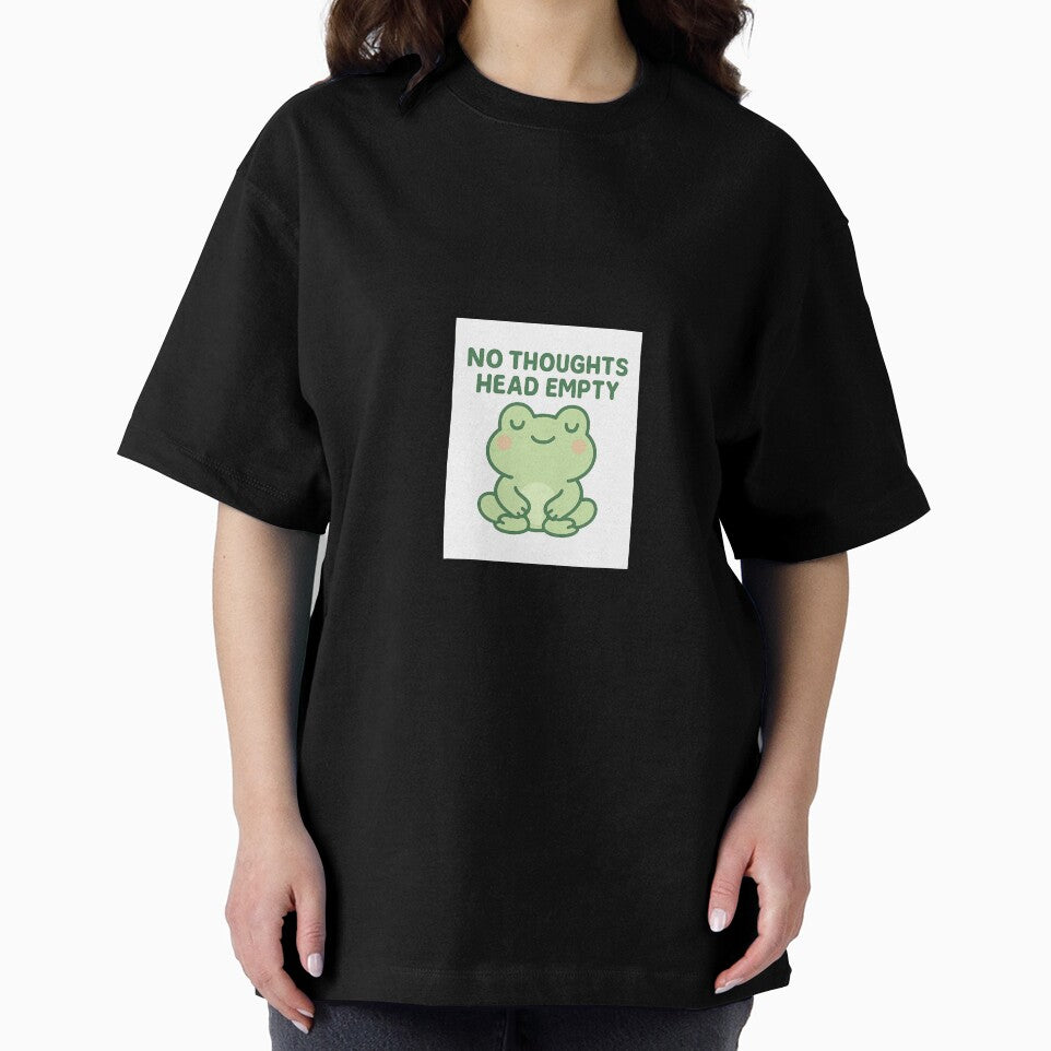 No Thoughts Head Empty Frog Sticker – Cute Kawaii Meme Aesthetic by YoYo-Pro STUDIO
