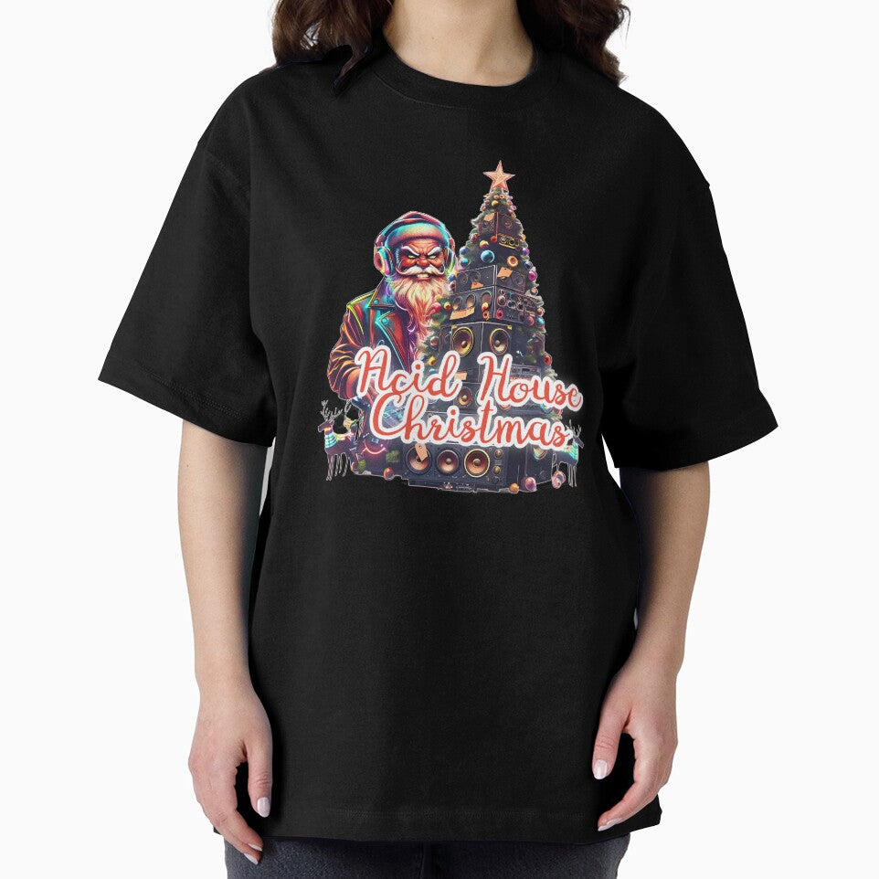 Acid House Christmas - Rave Santa with Speaker Tree by Designorigin