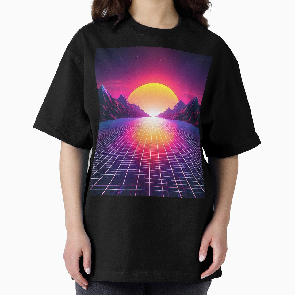 Digital Horizon In Synthwave Style by Unwind-Art-Work