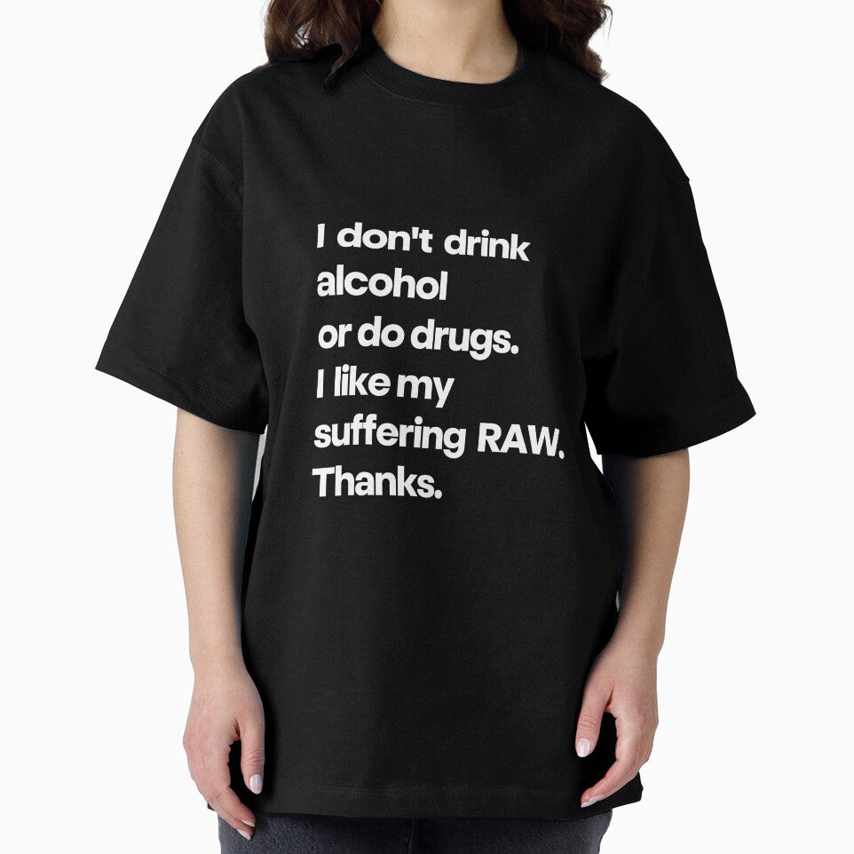 I Like My Suffering Raw Funny Dark Humor Quote Design by Word Fever