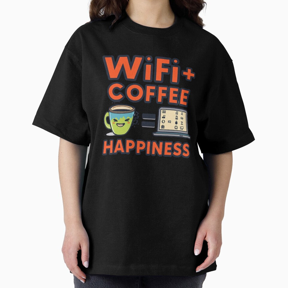 WiFi + Coffee = Happiness | Funny Digital Nomad Quote by WearTheArtx