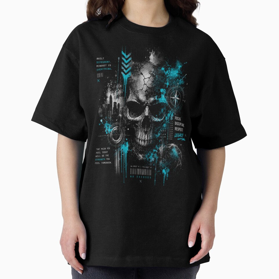 Legacy of Strength – Urban Skull Street Art Design by Personiq Kaleido