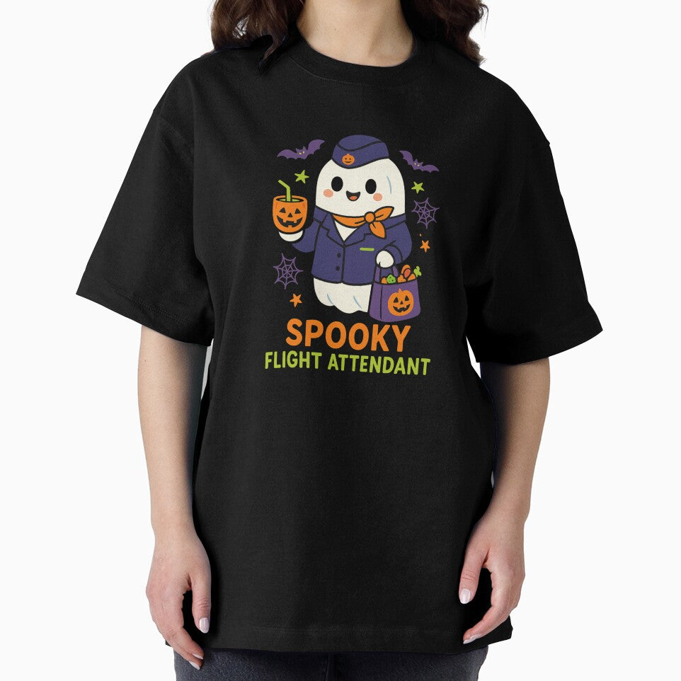 Spooky Flight Attendant Halloween Ghost – Cute Stewardess Design for Kids by EuropeanPrints
