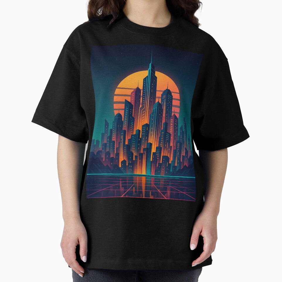 Synthwave Metropolis Sunset by Vitalka-uk
