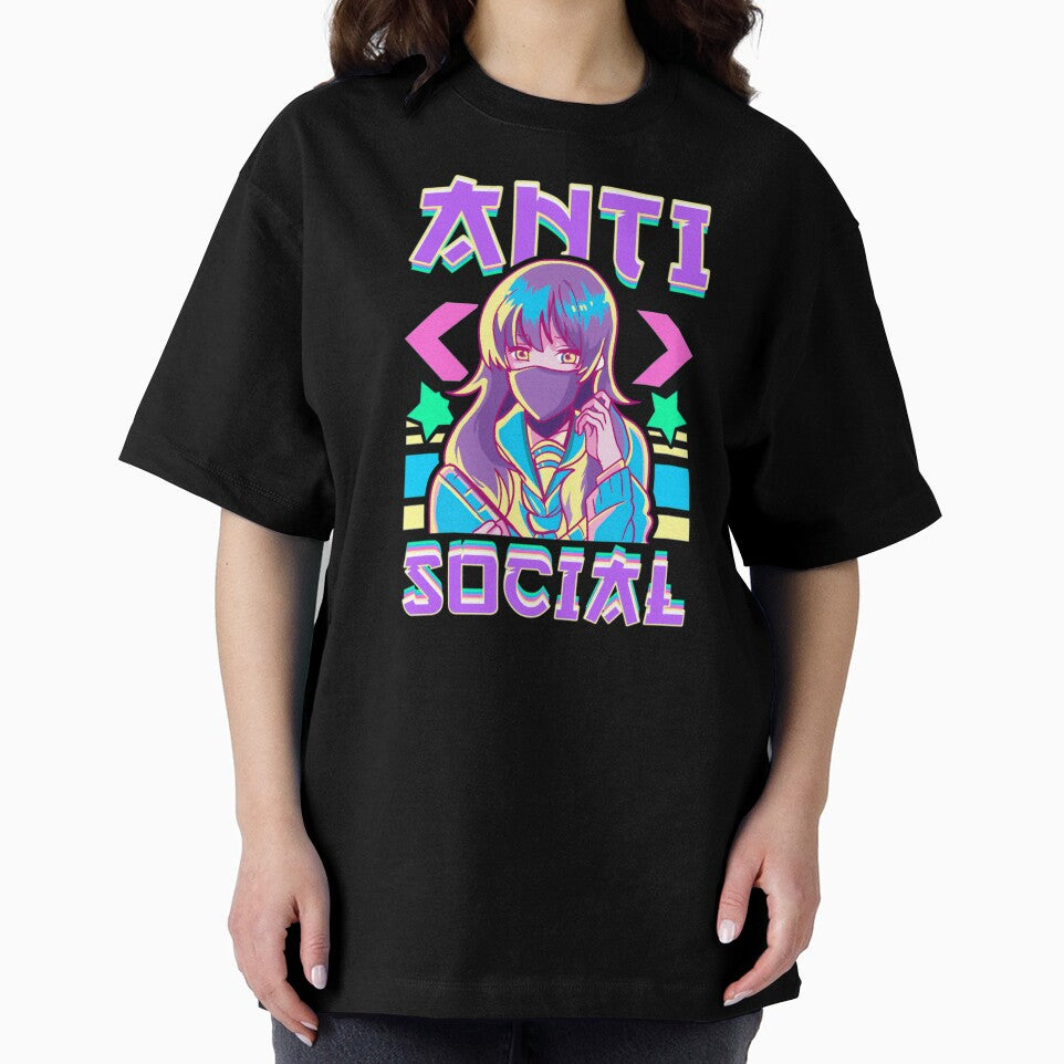 Anti Social Vaporwave Anime Cute Girl Japanese Antisocial by Hitagivapor