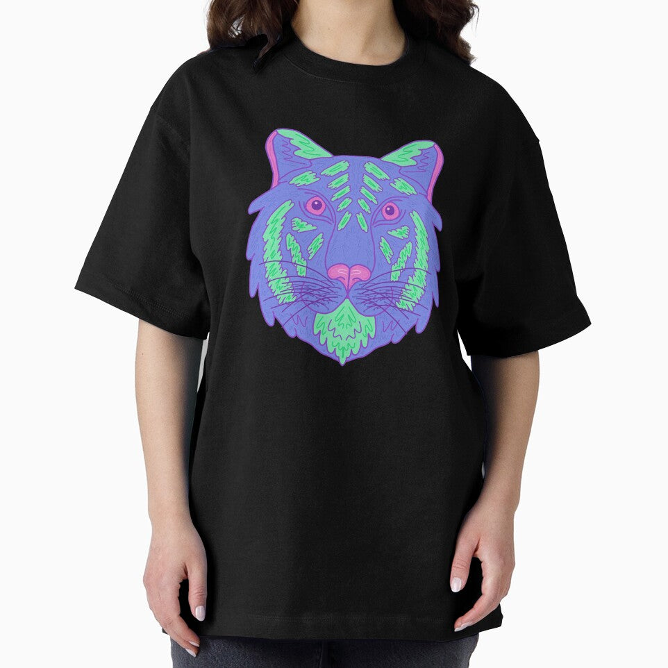 Neon vibrant tiger face by Bugbotherer30